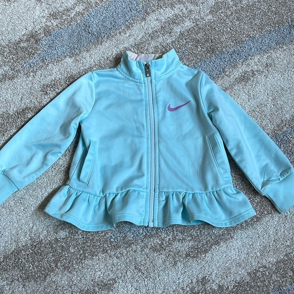 Nike Lightweight Baby Blue Girl Jacket - Size 18 months Toddler girl zip up - Picture 1 of 6